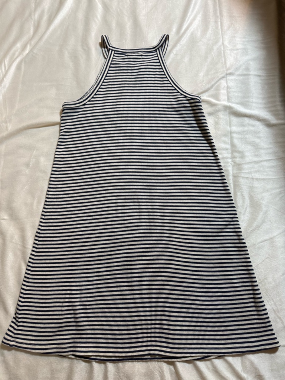 Madewell Black & White Striped Racerback Mini Dress - Picture 3 of 6